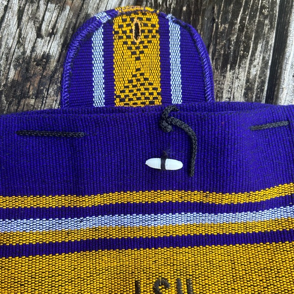 Louisiana State University LSU Tigers Sarape Type Backpack Bag B-5 - Picture 4 of 7